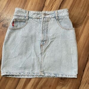 Y2K BONGO Light Blue Mini Denim Skirt Sz 9